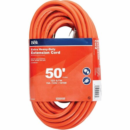 ALL-SOURCE 50 Ft. 12/3 Heavy-Duty Outdoor Extension Cord OU-JTW-123-50-OR